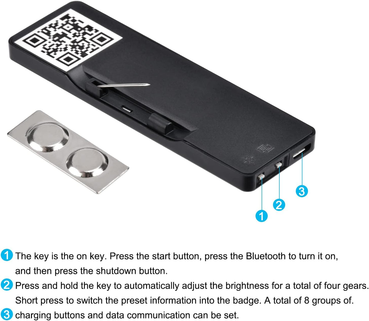 Black Friday Deal 🔥 LED Flash Word Bluetooth Badge – Custom Name Tag